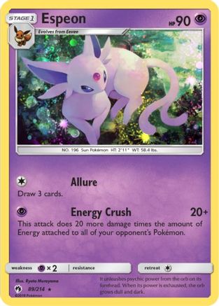 Espeon - 89/214 (Cosmos Holo) (89) [Blister Exclusives] Holofoil