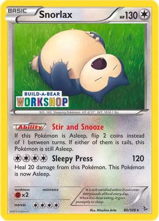 Snorlax - 80/106 (Build-a-Bear Workshop Exclusive) (80) [Miscellaneous Cards & Products]