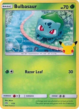 Bulbasaur - 1/25 (1) [McDonald's 25th Anniversary Promos] Holofoil