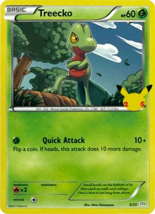 Treecko - 3/25 (3) [McDonald's 25th Anniversary Promos] Holofoil