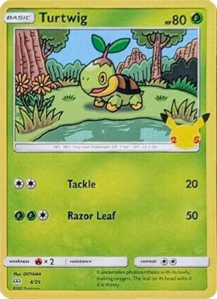 Turtwig - 4/25 (4) [McDonald's 25th Anniversary Promos] Holofoil