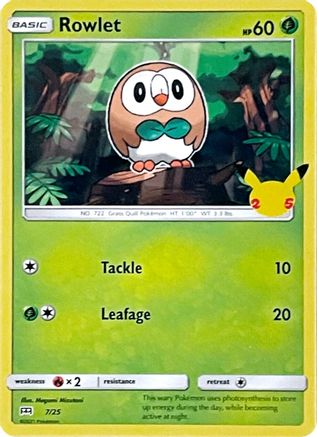 Rowlet - 7/25 (7) [McDonald's 25th Anniversary Promos]