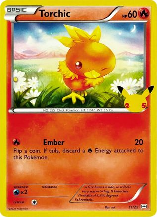 Torchic - 11/25 (11) [McDonald's 25th Anniversary Promos] Holofoil