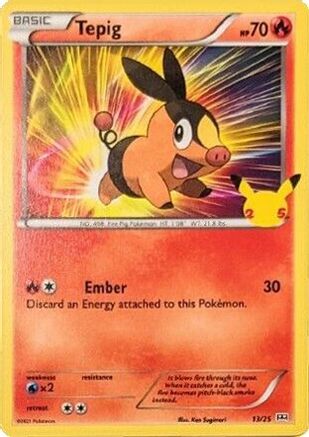Tepig - 13/25 (13) [McDonald's 25th Anniversary Promos] Holofoil