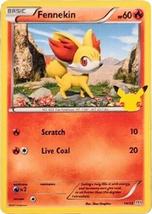 Fennekin - 14/25 (14) [McDonald's 25th Anniversary Promos] Holofoil