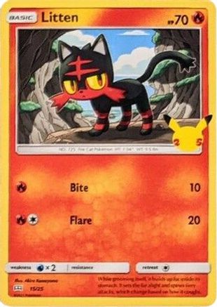 Litten - 15/25 (15) [McDonald's 25th Anniversary Promos]