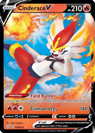 Cinderace V (18) [Shining Fates] Holofoil