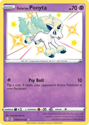 Galarian Ponyta (SV047) [Shining Fates: Shiny Vault] Holofoil