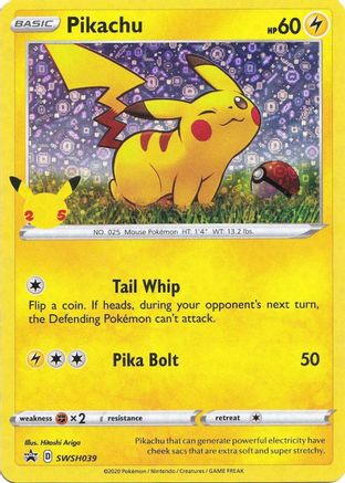 Pikachu - SWSH039 (General Mills) (SWSH039) [Miscellaneous Cards & Products] Holofoil