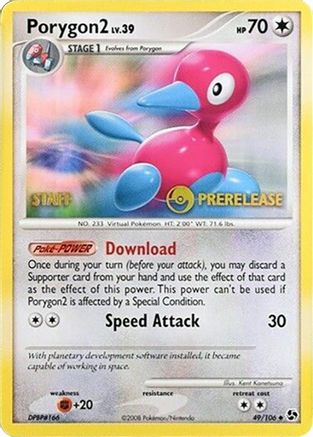Porygon2 - 49/106 (Prerelease) [Staff] (49) [Diamond and Pearl Promos]