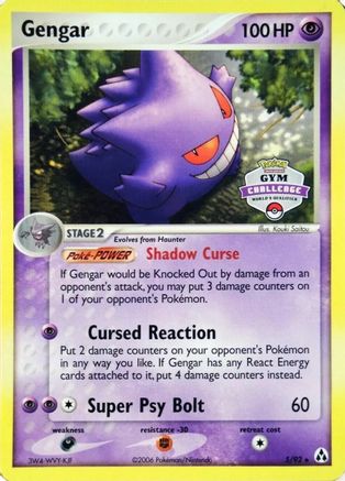 Gengar - 5/92 (Gym Challenge) (5) [League & Championship Cards]