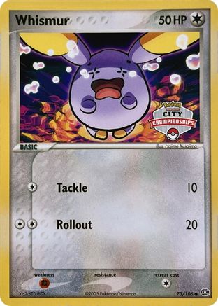 Whismur - 73/106 (City Championships) (73) [League & Championship Cards]