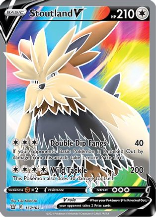 Stoutland V (Full Art) (157) [SWSH05: Battle Styles] Holofoil