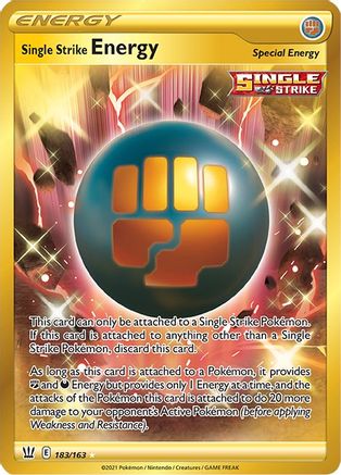Single Strike Energy (Secret) (183) [SWSH05: Battle Styles] Holofoil