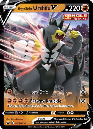 Single Strike Urshifu V - SWSH106 (SWSH106) [SWSH: Sword & Shield Promo Cards] Holofoil
