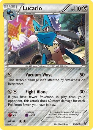 Lucario - 63/124 (Cosmos Holo) (63) [Miscellaneous Cards & Products] Holofoil