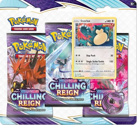 Pokemon Chilling Reign 3 Pack Blister [Snorlax]