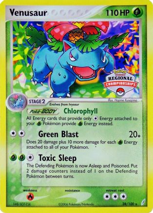 Venusaur - 28/100 (Regional Championships) (28) [League & Championship Cards]