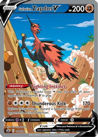 Galarian Zapdos V (Alternate Full Art) (174) [SWSH06: Chilling Reign] Holofoil