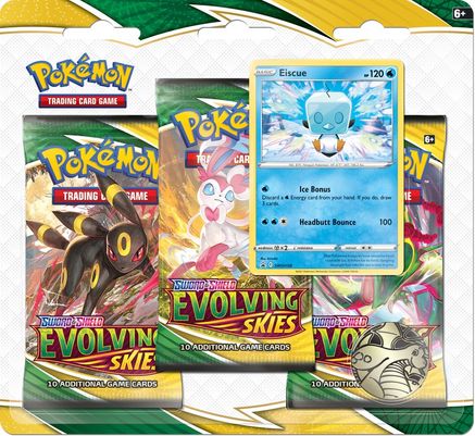 Pokemon Evolving Skies 3 Pack Blister [Eiscue]