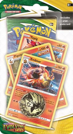 Pokemon Evolving Skies Premium Checklane Blister [Emboar]