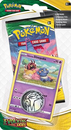 Pokemon Evolving Skies Single Pack Blister [Galarian Slowpoke]