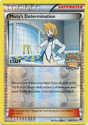 Misty's Determination - 104/122 (Regional Championships) [Staff] (104) [League & Championship Cards] Reverse Holofoil