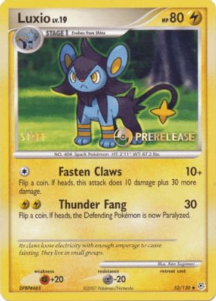 Luxio - 52/130 (Prerelease) [Staff] (52) [Nintendo Promos]