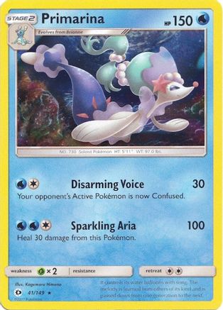 Primarina - 41/149 (Water Web Holo) (41) [Miscellaneous Cards & Products] Holofoil
