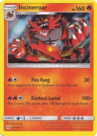 Incineroar - 26/149 (Water Web Holo) (26) [Miscellaneous Cards & Products] Holofoil