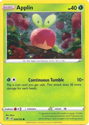 Applin - 020/192 (Cosmos Holo) (20) [Blister Exclusives] Holofoil
