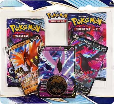 Pokemon Chilling Reign 2 Pack Blister [Galarian Zapdos V, Articuno V, Moltres V]
