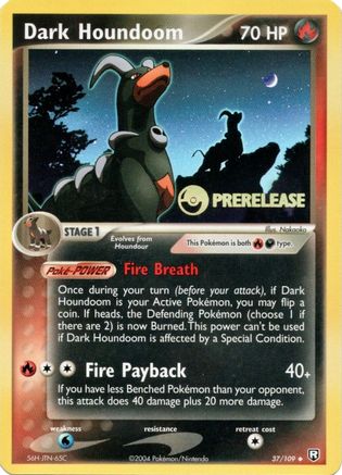 Dark Houndoom - 37/109 (Prerelease) (37) [Nintendo Promos] Holofoil