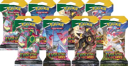 Pokemon Evolving Skies Sleeved Booster Pack Bundle [Set of 8]