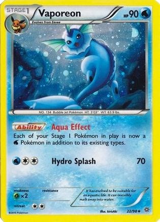 Vaporeon - 22/98 (Cosmos Holo) (22) [Miscellaneous Cards & Products] Holofoil