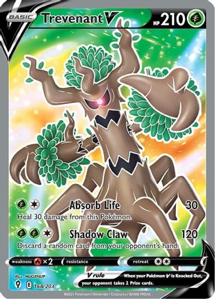Trevenant V (Full Art) (168) [SWSH07: Evolving Skies] Holofoil