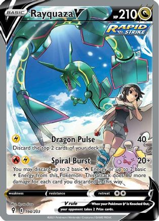Rayquaza V (Alternate Full Art) (194) [SWSH07: Evolving Skies] Holofoil