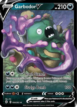 Garbodor V (100) [SWSH07: Evolving Skies] Holofoil