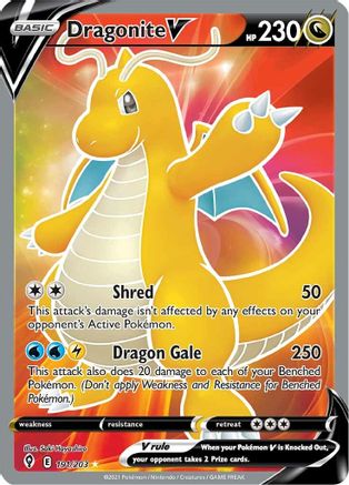 Dragonite V (Full Art) (191) [SWSH07: Evolving Skies] Holofoil