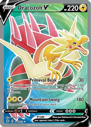 Dracozolt V (Full Art) (178) [SWSH07: Evolving Skies] Holofoil