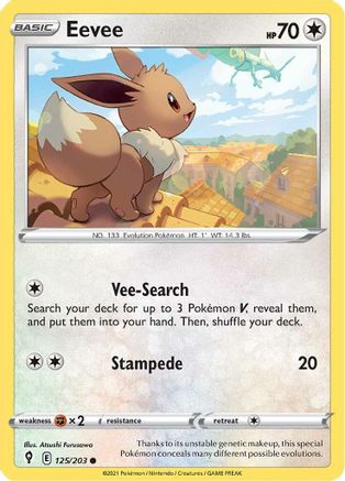 Eevee (125) [SWSH07: Evolving Skies] Reverse Holofoil