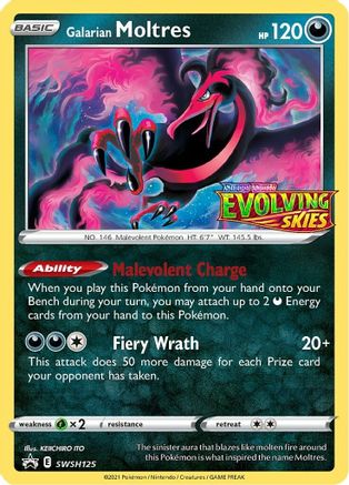Galarian Moltres - SWSH125 (Prerelease) (SWSH125) [SWSH: Sword & Shield Promo Cards] Holofoil