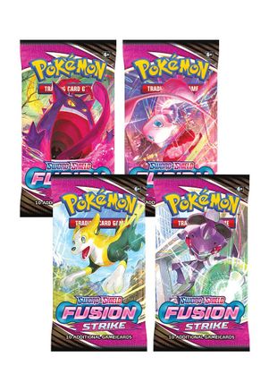 Pokemon Fusion Strike Booster Pack Art Bundle [Set of 4]