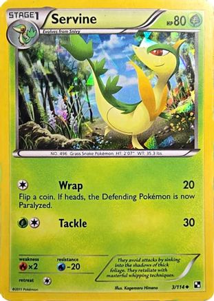 Servine - 3/114 (Cracked Ice Holo) (3) [Miscellaneous Cards & Products] Holofoil