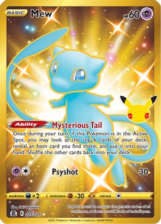 Mew (Secret) (25) [Celebrations] Holofoil