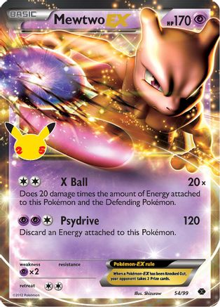 Mewtwo EX (54) [Celebrations: Classic Collection] Holofoil