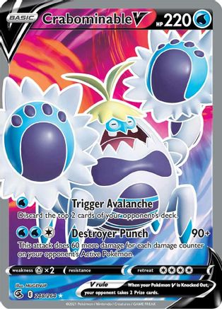 Crabominable V (Full Art) (248) [SWSH08: Fusion Strike] Holofoil