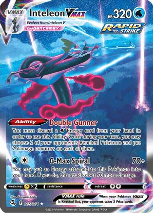 Inteleon VMAX (Alternate Art Secret) (266) [SWSH08: Fusion Strike] Holofoil