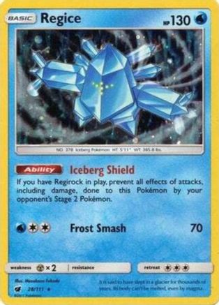 Regice - 28/111 (Cosmos Holo) (28) [SM Promos] Holofoil