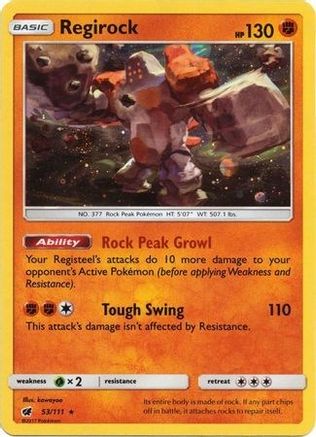 Regirock - 53/111 (Cosmos Holo) (53) [SM Promos] Holofoil